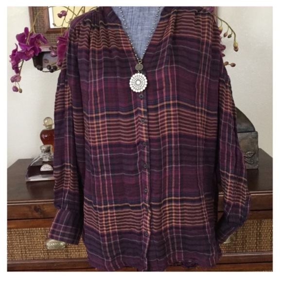 Free People Come Over Buttondown Top.  NWT. - Picture 6 of 8